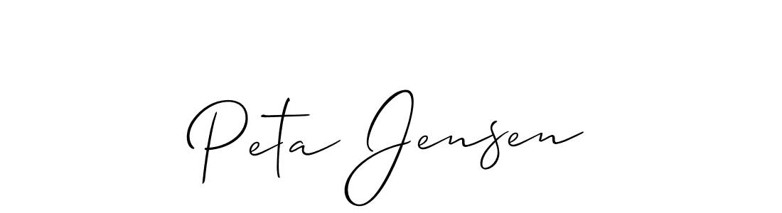 It looks lik you need a new signature style for name Peta Jensen. Design unique handwritten (Allison_Script) signature with our free signature maker in just a few clicks. Peta Jensen signature style 2 images and pictures png