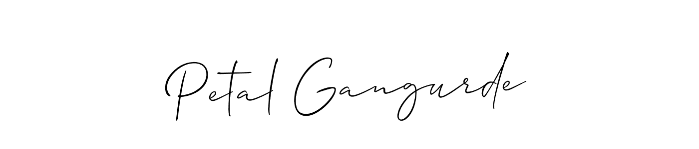 Similarly Allison_Script is the best handwritten signature design. Signature creator online .You can use it as an online autograph creator for name Petal Gangurde. Petal Gangurde signature style 2 images and pictures png