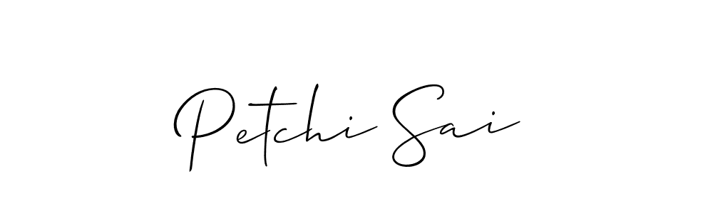 How to make Petchi Sai name signature. Use Allison_Script style for creating short signs online. This is the latest handwritten sign. Petchi Sai signature style 2 images and pictures png