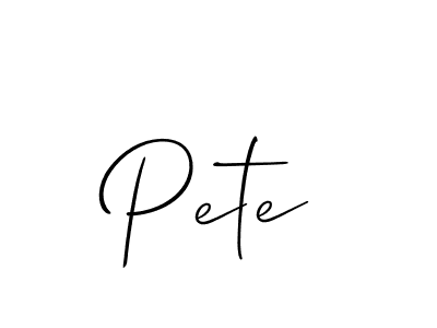 Also we have Pete name is the best signature style. Create professional handwritten signature collection using Allison_Script autograph style. Pete signature style 2 images and pictures png