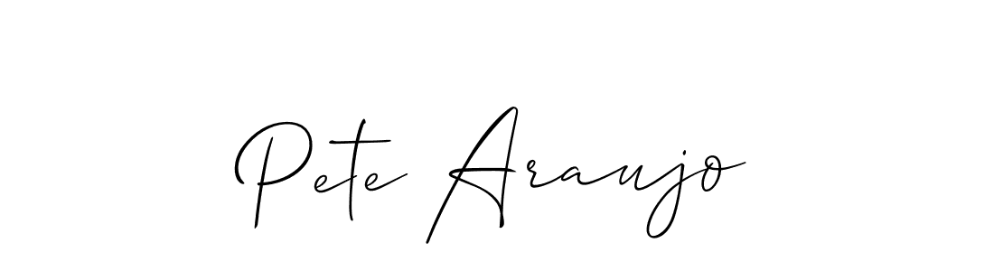 The best way (Allison_Script) to make a short signature is to pick only two or three words in your name. The name Pete Araujo include a total of six letters. For converting this name. Pete Araujo signature style 2 images and pictures png