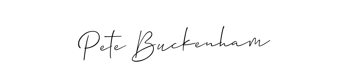 Pete Buckenham stylish signature style. Best Handwritten Sign (Allison_Script) for my name. Handwritten Signature Collection Ideas for my name Pete Buckenham. Pete Buckenham signature style 2 images and pictures png