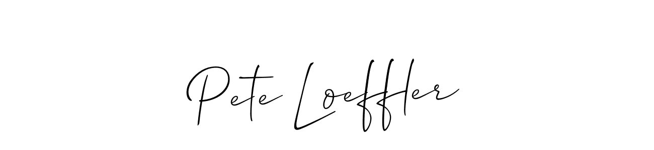 Allison_Script is a professional signature style that is perfect for those who want to add a touch of class to their signature. It is also a great choice for those who want to make their signature more unique. Get Pete Loeffler name to fancy signature for free. Pete Loeffler signature style 2 images and pictures png