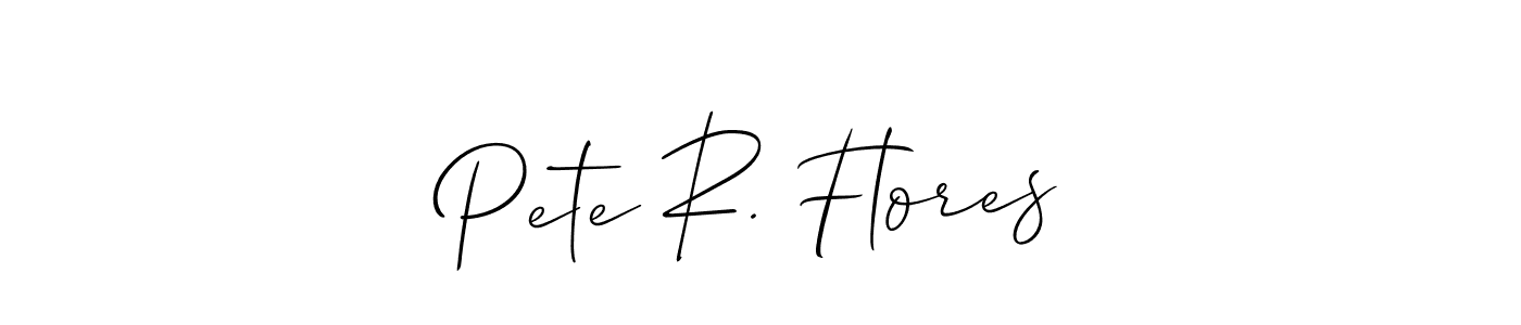 How to Draw Pete R. Flores signature style? Allison_Script is a latest design signature styles for name Pete R. Flores. Pete R. Flores signature style 2 images and pictures png