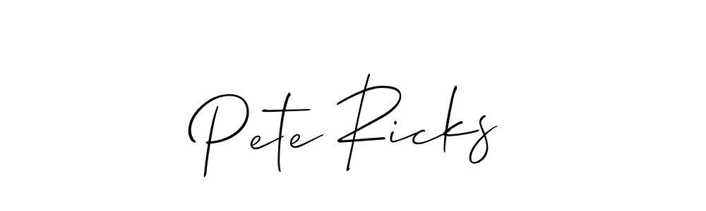 Use a signature maker to create a handwritten signature online. With this signature software, you can design (Allison_Script) your own signature for name Pete Ricks. Pete Ricks signature style 2 images and pictures png