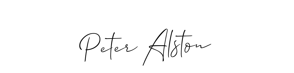 Create a beautiful signature design for name Peter Alston. With this signature (Allison_Script) fonts, you can make a handwritten signature for free. Peter Alston signature style 2 images and pictures png
