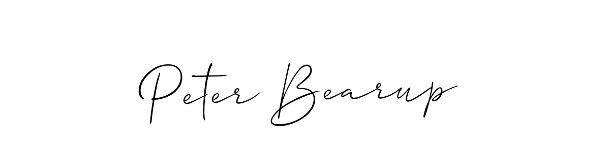 It looks lik you need a new signature style for name Peter Bearup. Design unique handwritten (Allison_Script) signature with our free signature maker in just a few clicks. Peter Bearup signature style 2 images and pictures png