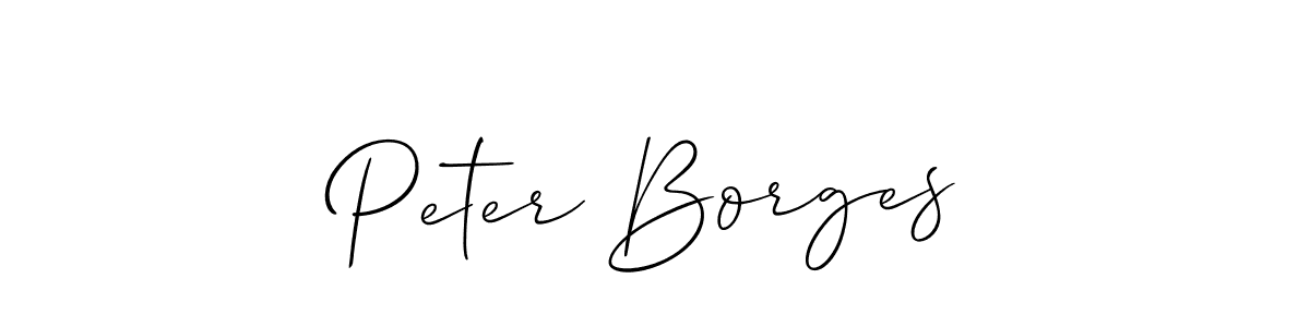 Make a beautiful signature design for name Peter Borges. With this signature (Allison_Script) style, you can create a handwritten signature for free. Peter Borges signature style 2 images and pictures png