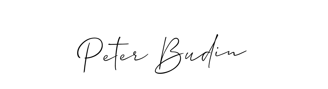 How to make Peter Budin signature? Allison_Script is a professional autograph style. Create handwritten signature for Peter Budin name. Peter Budin signature style 2 images and pictures png
