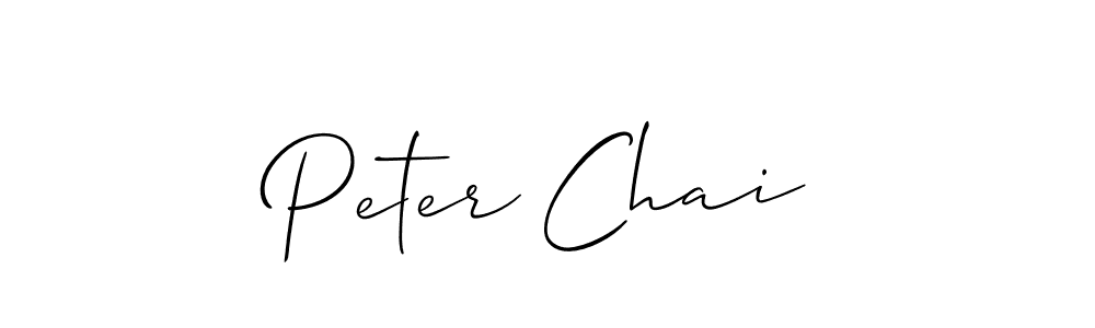 You should practise on your own different ways (Allison_Script) to write your name (Peter Chai) in signature. don't let someone else do it for you. Peter Chai signature style 2 images and pictures png