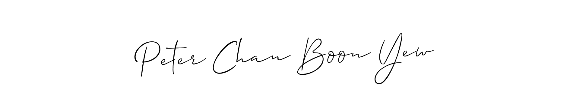 How to make Peter Chan Boon Yew name signature. Use Allison_Script style for creating short signs online. This is the latest handwritten sign. Peter Chan Boon Yew signature style 2 images and pictures png