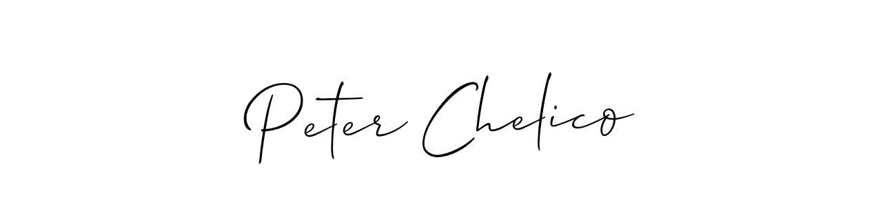 How to make Peter Chelico signature? Allison_Script is a professional autograph style. Create handwritten signature for Peter Chelico name. Peter Chelico signature style 2 images and pictures png