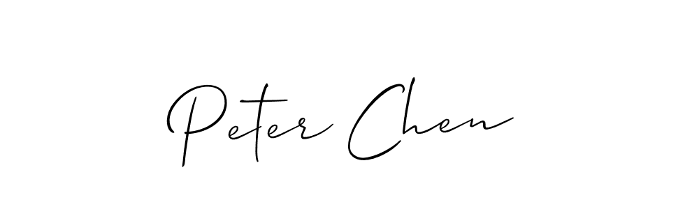 Make a beautiful signature design for name Peter Chen. With this signature (Allison_Script) style, you can create a handwritten signature for free. Peter Chen signature style 2 images and pictures png
