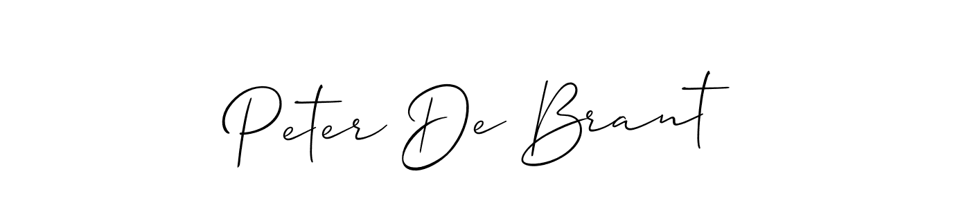 It looks lik you need a new signature style for name Peter De Brant. Design unique handwritten (Allison_Script) signature with our free signature maker in just a few clicks. Peter De Brant signature style 2 images and pictures png