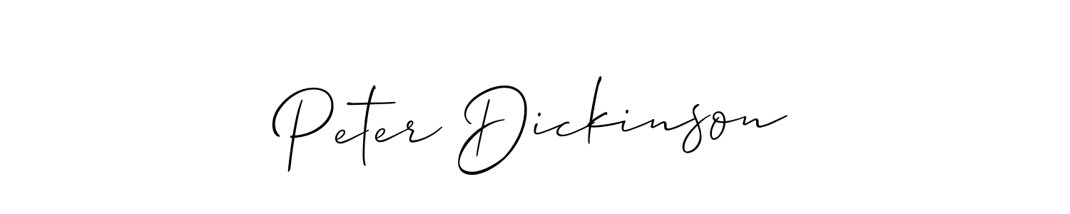 Use a signature maker to create a handwritten signature online. With this signature software, you can design (Allison_Script) your own signature for name Peter Dickinson. Peter Dickinson signature style 2 images and pictures png