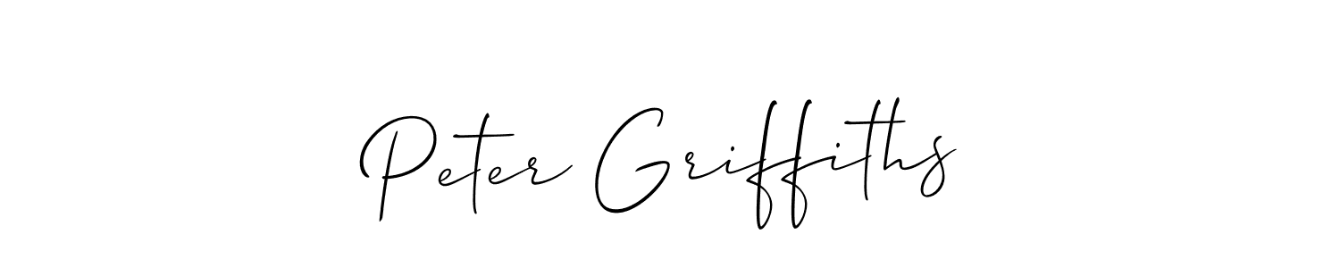 The best way (Allison_Script) to make a short signature is to pick only two or three words in your name. The name Peter Griffiths include a total of six letters. For converting this name. Peter Griffiths signature style 2 images and pictures png