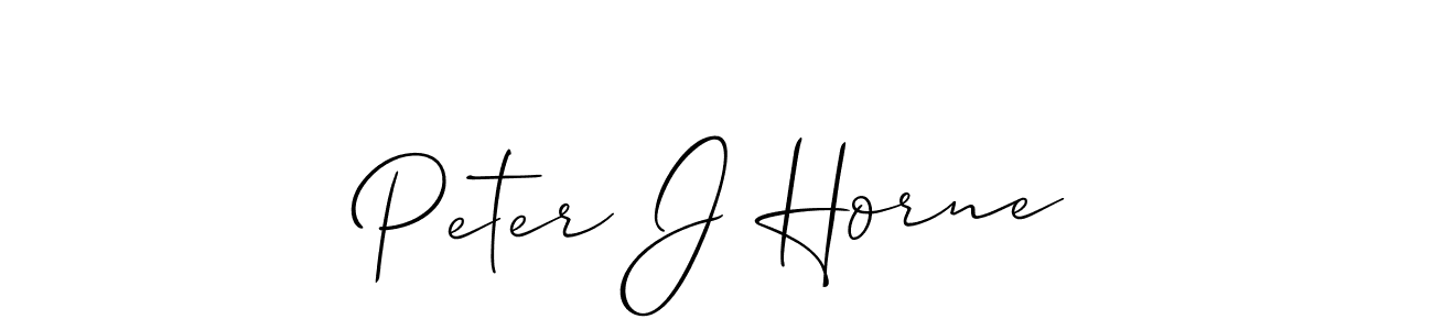 How to make Peter J Horne signature? Allison_Script is a professional autograph style. Create handwritten signature for Peter J Horne name. Peter J Horne signature style 2 images and pictures png