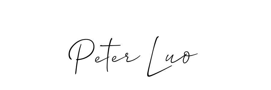 Also You can easily find your signature by using the search form. We will create Peter Luo name handwritten signature images for you free of cost using Allison_Script sign style. Peter Luo signature style 2 images and pictures png