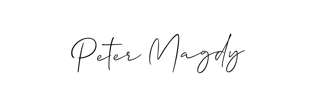 if you are searching for the best signature style for your name Peter Magdy. so please give up your signature search. here we have designed multiple signature styles  using Allison_Script. Peter Magdy signature style 2 images and pictures png