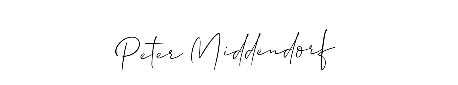 How to Draw Peter Middendorf signature style? Allison_Script is a latest design signature styles for name Peter Middendorf. Peter Middendorf signature style 2 images and pictures png