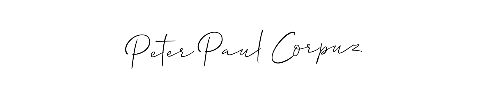 Also You can easily find your signature by using the search form. We will create Peter Paul Corpuz name handwritten signature images for you free of cost using Allison_Script sign style. Peter Paul Corpuz signature style 2 images and pictures png