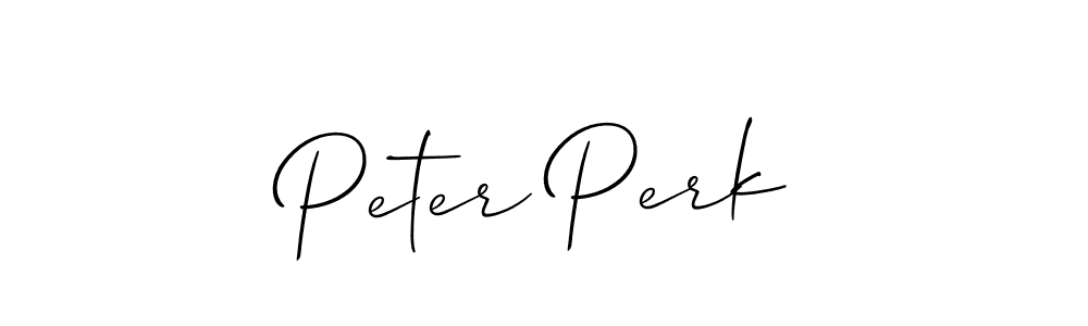 Make a beautiful signature design for name Peter Perk. With this signature (Allison_Script) style, you can create a handwritten signature for free. Peter Perk signature style 2 images and pictures png