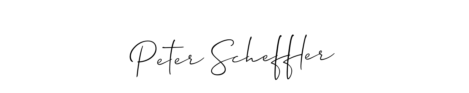 How to make Peter Scheffler name signature. Use Allison_Script style for creating short signs online. This is the latest handwritten sign. Peter Scheffler signature style 2 images and pictures png