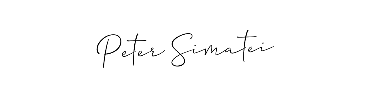 How to make Peter Simatei name signature. Use Allison_Script style for creating short signs online. This is the latest handwritten sign. Peter Simatei signature style 2 images and pictures png