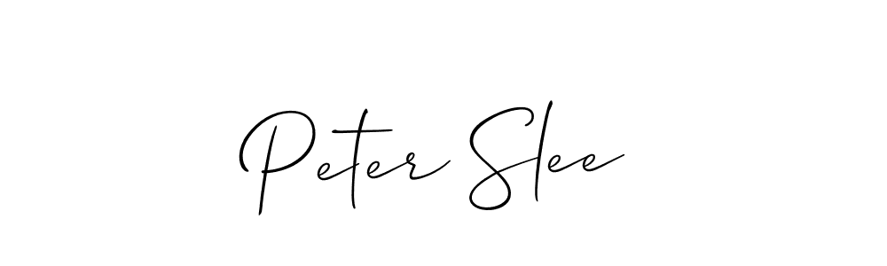 Peter Slee stylish signature style. Best Handwritten Sign (Allison_Script) for my name. Handwritten Signature Collection Ideas for my name Peter Slee. Peter Slee signature style 2 images and pictures png