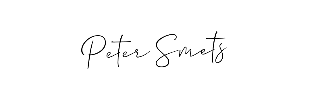 Use a signature maker to create a handwritten signature online. With this signature software, you can design (Allison_Script) your own signature for name Peter Smets. Peter Smets signature style 2 images and pictures png