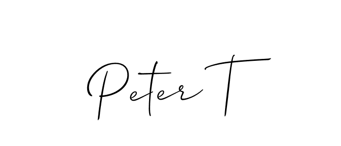 Create a beautiful signature design for name Peter T. With this signature (Allison_Script) fonts, you can make a handwritten signature for free. Peter T signature style 2 images and pictures png