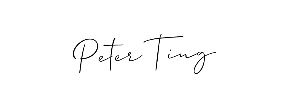 The best way (Allison_Script) to make a short signature is to pick only two or three words in your name. The name Peter Ting include a total of six letters. For converting this name. Peter Ting signature style 2 images and pictures png