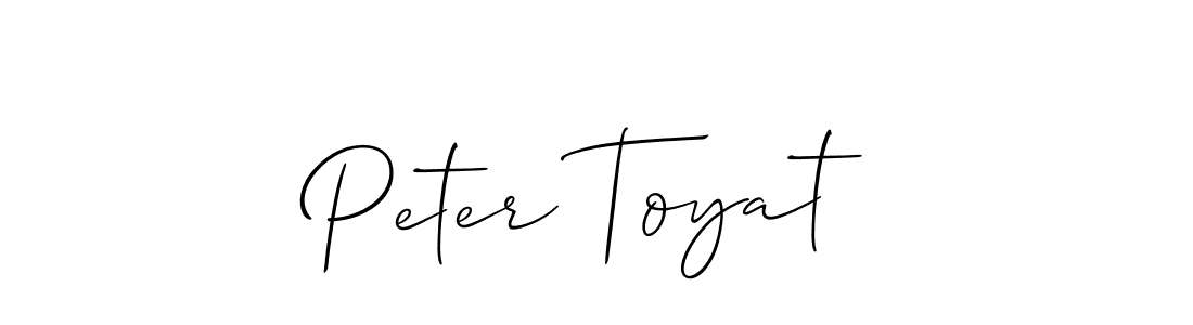 Use a signature maker to create a handwritten signature online. With this signature software, you can design (Allison_Script) your own signature for name Peter Toyat. Peter Toyat signature style 2 images and pictures png