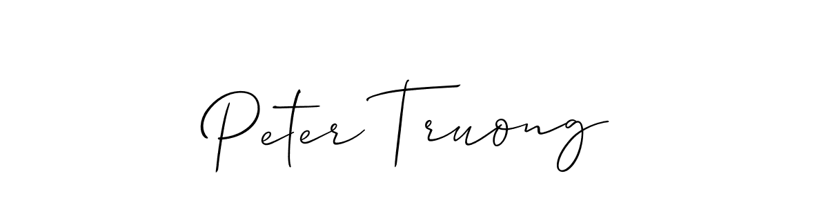 if you are searching for the best signature style for your name Peter Truong. so please give up your signature search. here we have designed multiple signature styles  using Allison_Script. Peter Truong signature style 2 images and pictures png