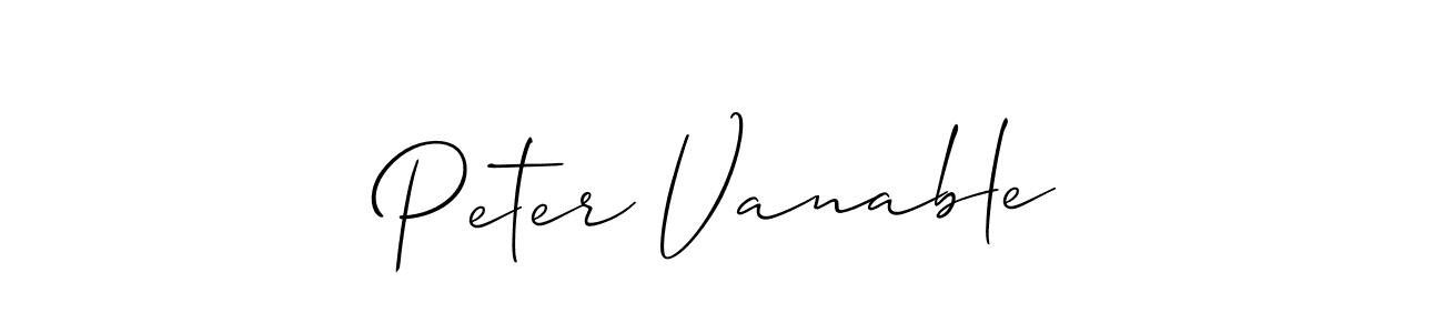 Peter Vanable stylish signature style. Best Handwritten Sign (Allison_Script) for my name. Handwritten Signature Collection Ideas for my name Peter Vanable. Peter Vanable signature style 2 images and pictures png