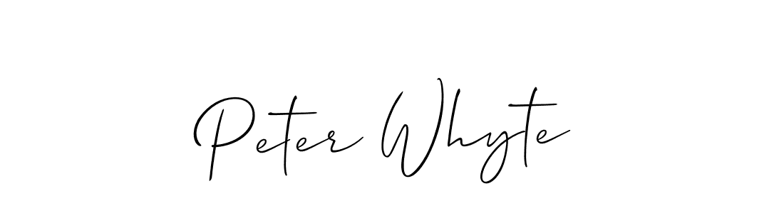 Design your own signature with our free online signature maker. With this signature software, you can create a handwritten (Allison_Script) signature for name Peter Whyte. Peter Whyte signature style 2 images and pictures png