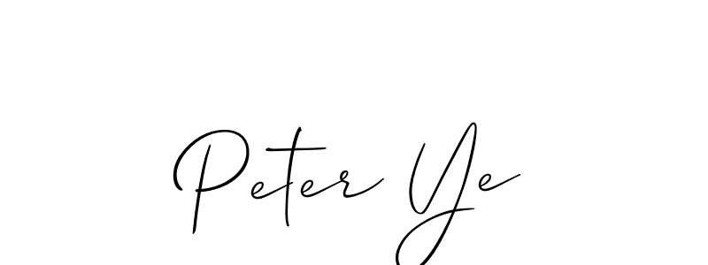 You should practise on your own different ways (Allison_Script) to write your name (Peter Ye) in signature. don't let someone else do it for you. Peter Ye signature style 2 images and pictures png