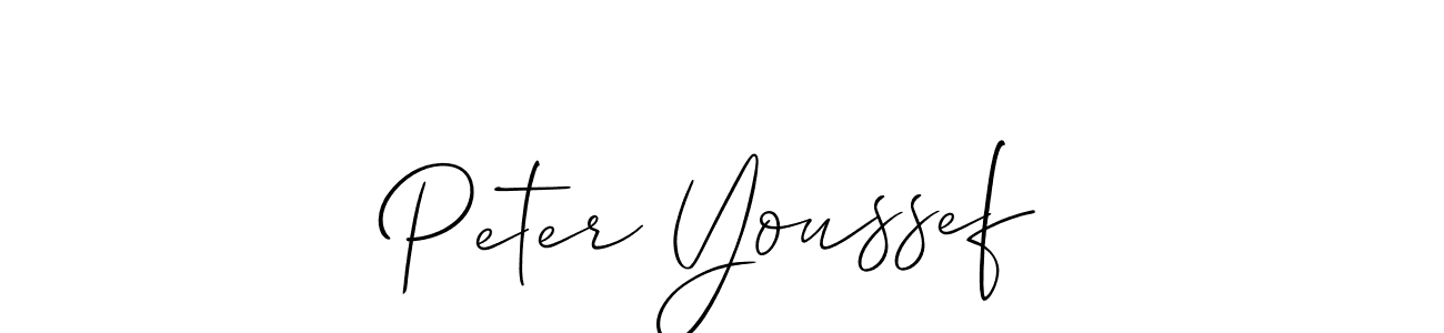 Use a signature maker to create a handwritten signature online. With this signature software, you can design (Allison_Script) your own signature for name Peter Youssef. Peter Youssef signature style 2 images and pictures png