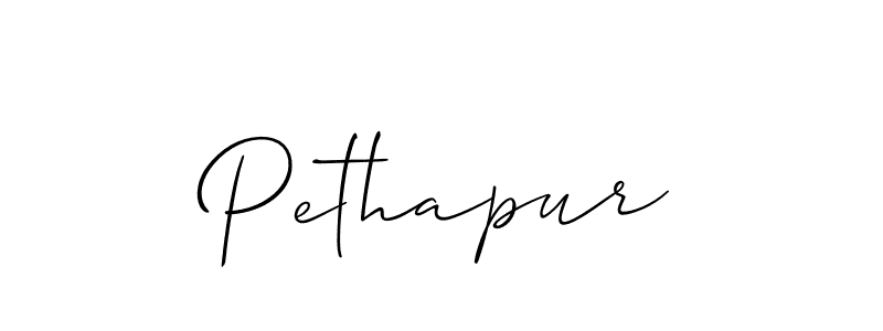 Also we have Pethapur name is the best signature style. Create professional handwritten signature collection using Allison_Script autograph style. Pethapur signature style 2 images and pictures png
