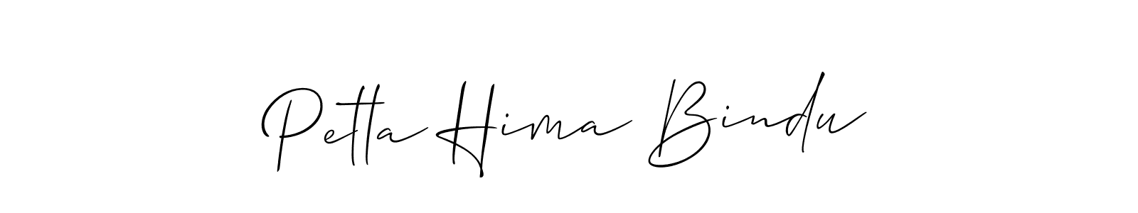 Also You can easily find your signature by using the search form. We will create Petla Hima Bindu name handwritten signature images for you free of cost using Allison_Script sign style. Petla Hima Bindu signature style 2 images and pictures png
