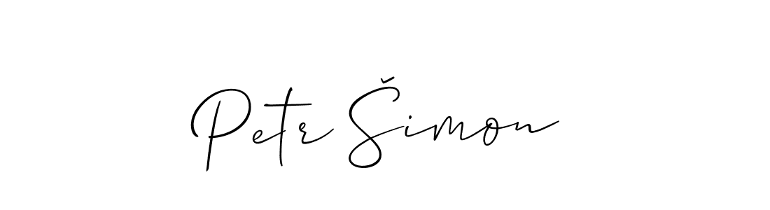 Make a short Petr Šimon signature style. Manage your documents anywhere anytime using Allison_Script. Create and add eSignatures, submit forms, share and send files easily. Petr Šimon signature style 2 images and pictures png