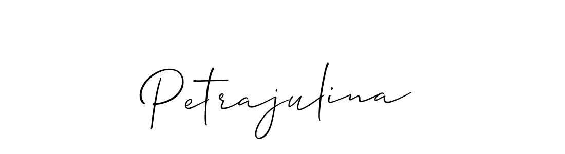 How to make Petrajulina signature? Allison_Script is a professional autograph style. Create handwritten signature for Petrajulina name. Petrajulina signature style 2 images and pictures png