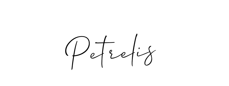 Create a beautiful signature design for name Petrelis. With this signature (Allison_Script) fonts, you can make a handwritten signature for free. Petrelis signature style 2 images and pictures png