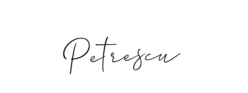 You should practise on your own different ways (Allison_Script) to write your name (Petrescu) in signature. don't let someone else do it for you. Petrescu signature style 2 images and pictures png