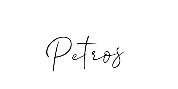 How to make Petros signature? Allison_Script is a professional autograph style. Create handwritten signature for Petros name. Petros signature style 2 images and pictures png