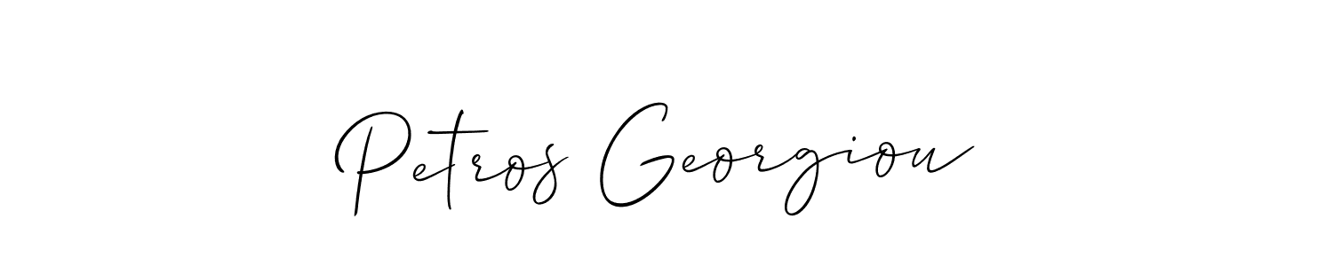 Also You can easily find your signature by using the search form. We will create Petros Georgiou name handwritten signature images for you free of cost using Allison_Script sign style. Petros Georgiou signature style 2 images and pictures png