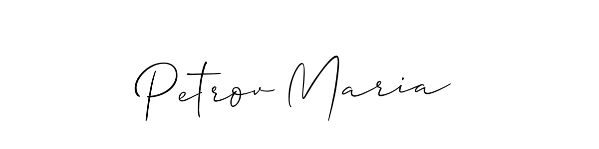 It looks lik you need a new signature style for name Petrov Maria. Design unique handwritten (Allison_Script) signature with our free signature maker in just a few clicks. Petrov Maria signature style 2 images and pictures png