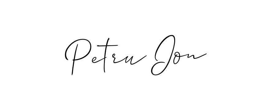 Design your own signature with our free online signature maker. With this signature software, you can create a handwritten (Allison_Script) signature for name Petru Ion. Petru Ion signature style 2 images and pictures png
