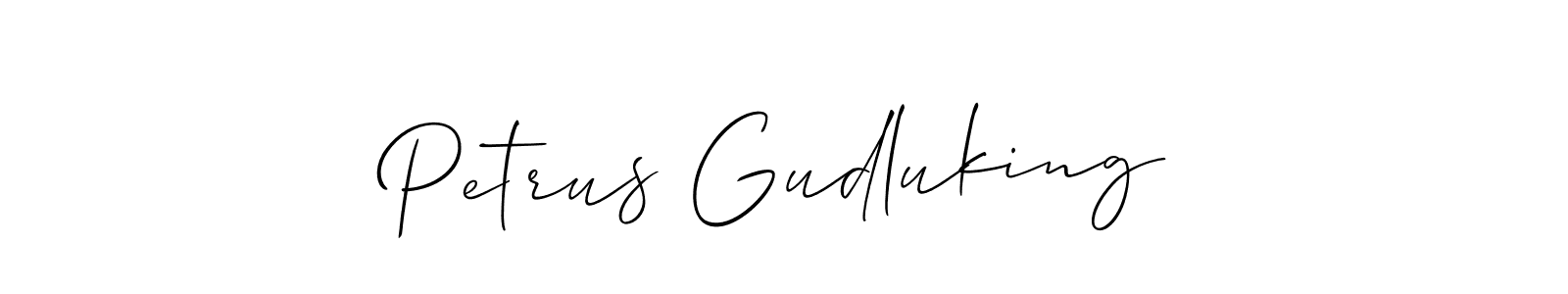 Best and Professional Signature Style for Petrus Gudluking. Allison_Script Best Signature Style Collection. Petrus Gudluking signature style 2 images and pictures png