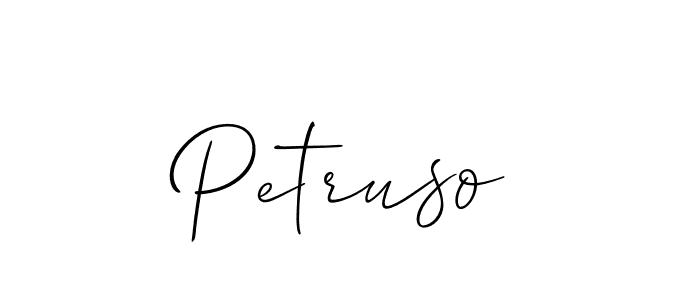 How to make Petruso signature? Allison_Script is a professional autograph style. Create handwritten signature for Petruso name. Petruso signature style 2 images and pictures png